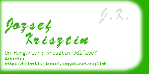 jozsef krisztin business card